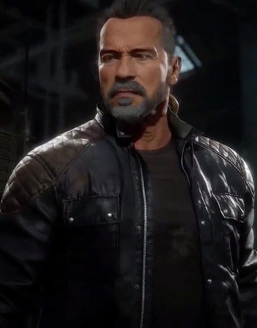 Terminator T-800 Mortal Kombat 11 Leather Jacket Terminator T-800 Mortal Kombat 11 Leather Jacket