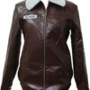  	Terry Bogard King Of Fighters Brown Leather Jacket