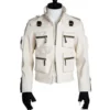  	King Of Fighters World Kyo Kusanagi White Leather Jacket