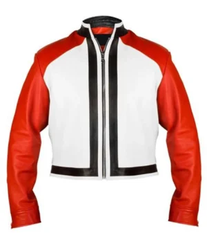  	Rock Howard King of Fighters XIV White and Red Leather Jacket