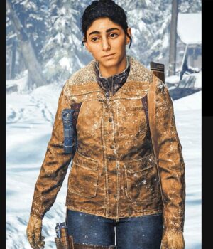  	The Last Of Us Part II Game Dina Brown Leather Jacket