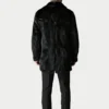  	Mens Black Mid Length Mink Fur Soft Coat