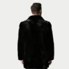 Mens Black Mink Fur Classic Warm Winter Coat Mens Black Mink Fur Classic Warm Winter Coat