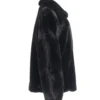  	Mens Classic Cut Black Mink Fur Winter Coat