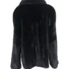  	Mens Classic Cut Black Mink Fur Winter Coat