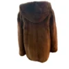  	Mens Brown and Beige Colorblock Mink Fur Jacket