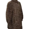  	Women Persian Lamb Swakara Broadtail Brown Fur Long Coat