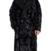  	Men’s Karakul Lamb Fur Double Breasted Trench Coat