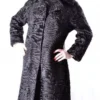  	Stacey Persian Lamb Broadtail Fur Warm Black Coat