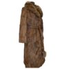  	Women Brown Karakul Fur Long Winter Trench Coat