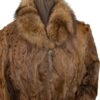  	Women Brown Karakul Fur Long Winter Trench Coat