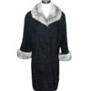  	Persian Lamb With Mink Fur Cuffs & Collar Women Trench Coat