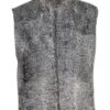 	Handmade Persian Lamb Karakul Astrakhan Grey Fur Waistcoat