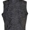  	Genuine Persian Lamb Black Fur Vest Waistcoat