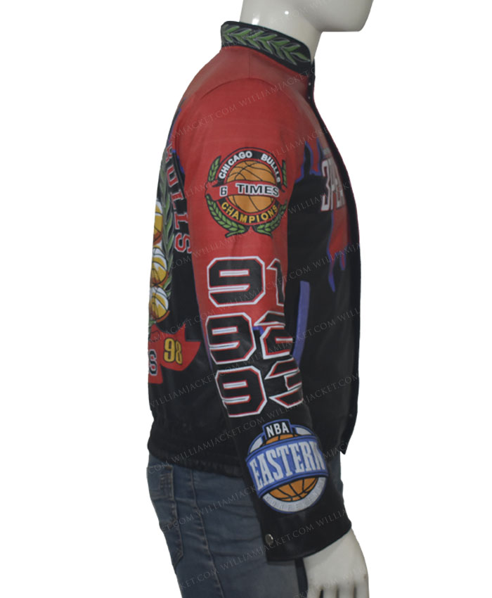 Three Peat Jeff Chicago Bulls Leather Jacket Three Peat Jeff Chicago Bulls Leather Jacket