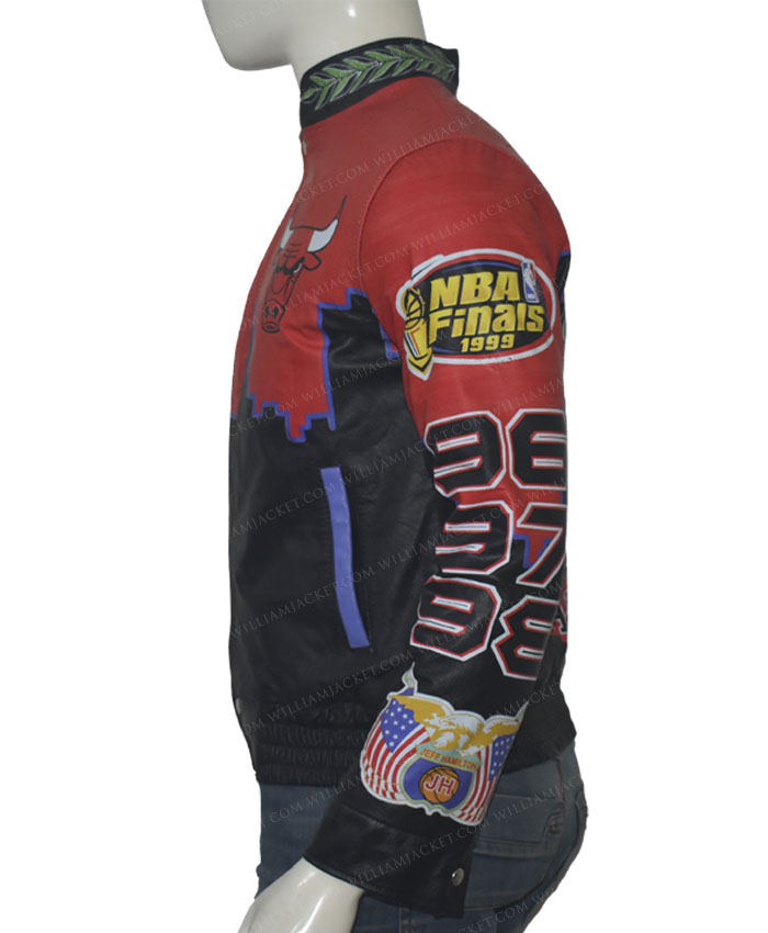 Three Peat Jeff Chicago Bulls Leather Jacket Three Peat Jeff Chicago Bulls Leather Jacket