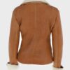 Jacqueline Tan Brown Shearling Suede Biker Jacket Jacqueline Tan Brown Shearling Suede Biker Jacket