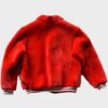  	Kayla Red Fur Sheep Bomber Jacket