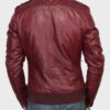  	Mens Kevin Burgundy Real Sheepskin Leather Jacket