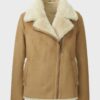  	Vanessa Faux Shearling Sheepskin Brown Jacket
