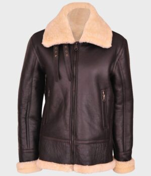  	Tracy Brown SF Aviator Leather Jacket