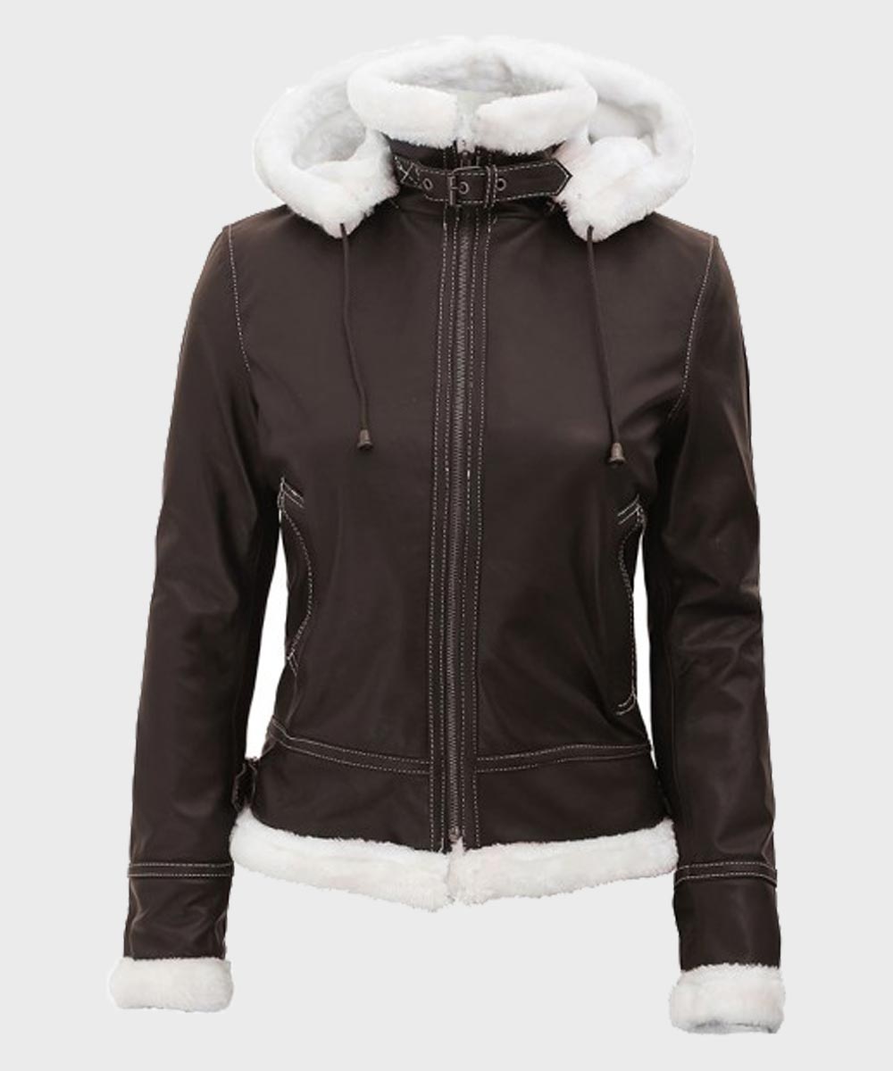 Jasmine Dark Brown Jacket with hood Jasmine Dark Brown Jacket with hood