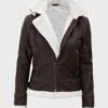 Jasmine Dark Brown Jacket with hood Jasmine Dark Brown Jacket with hood
