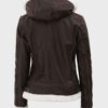 Jasmine Dark Brown Jacket with hood Jasmine Dark Brown Jacket with hood