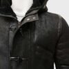  	Martin Sheepskin Duffle Black Designer Shearling Coat