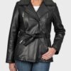  	Corey Shearling Leather Black Jacket