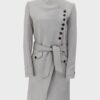  	Women’s Wool Robe Grey Long Coat