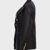  	Women’s Kate Black Double-Breasted Sheepskin Leather Coat