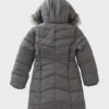 Womens Hooded Grey Puffer Parachute Coat Womens Hooded Grey Puffer Parachute Coat
