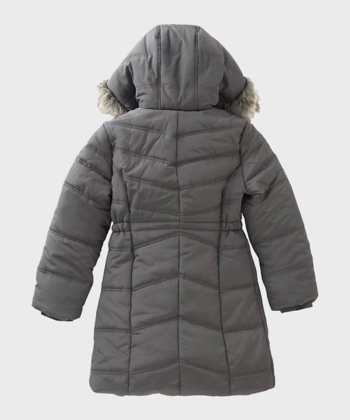 Womens Hooded Grey Puffer Parachute Coat Womens Hooded Grey Puffer Parachute Coat