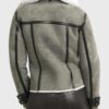  	Chelsea Soft Shearling Fur Collar Grey Jacket