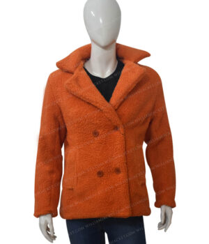  	Yellowstone Beth Dutton Orange Shearling Fur Coat