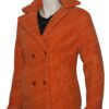  	Yellowstone Beth Dutton Orange Shearling Fur Coat