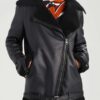  	Caitlin Shearling Leather Aviator Jacket