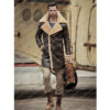  	Jorge-SF Shearling Brown Leather Long Coat