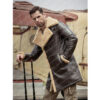  	Jorge-SF Shearling Brown Leather Long Coat