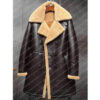  	Jorge-SF Shearling Brown Leather Long Coat