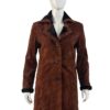  	Taryn Brown Leather Shearling SF Aviator Jacket