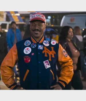  	Eddie Murphy Coming 2 America Akeem Letterman Jacket