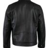  	Men and Women Vintage USA Flag Biker Black Leather Jacket