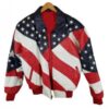  	Independence Day Michael Hoban Bomber Leather Jacket
