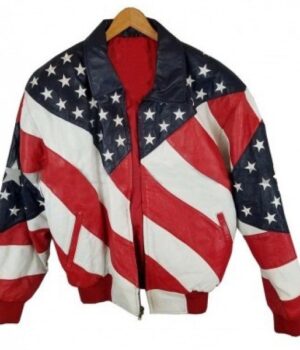  	Independence Day Michael Hoban Bomber Leather Jacket