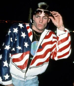  	Vanilla Ice Jacket Printed American Flag