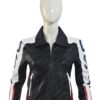  	Selena Gomez USA American Flag Leather Jacket