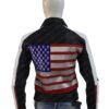 Selena Gomez USA American Flag Leather Jacket Selena Gomez USA American Flag Leather Jacket