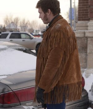  	Fargo Mr Wrench Cowboy Brown Fringe Leather Jacket